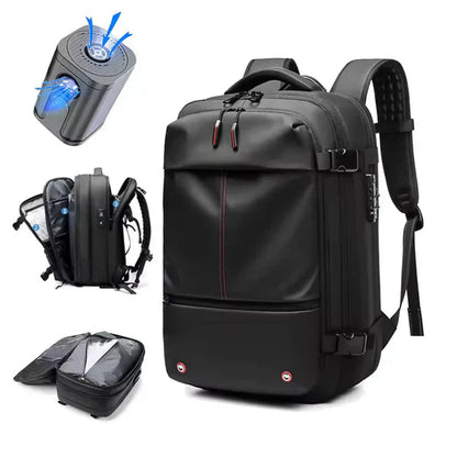 Mochila de Viaje Expandible con Compresión al Vacío – Hasta 70% Más Espacio